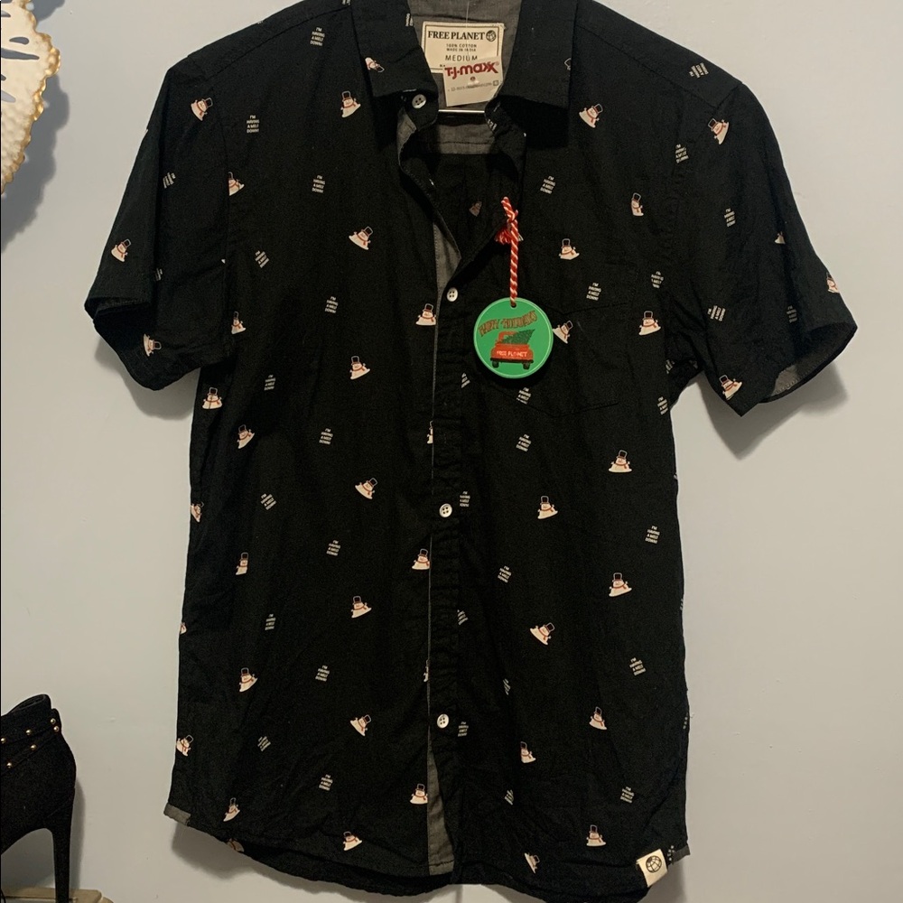 Nwt snowman blouse size medium